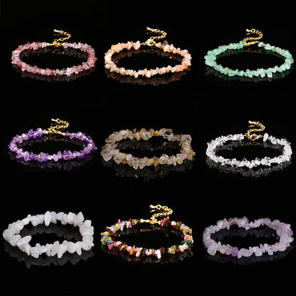 Colorful Crushed Crystal Bracelet – Natural Stones