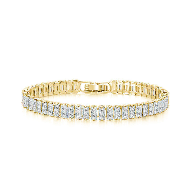 Single Row Colorful Zircon Tennis Bracelet