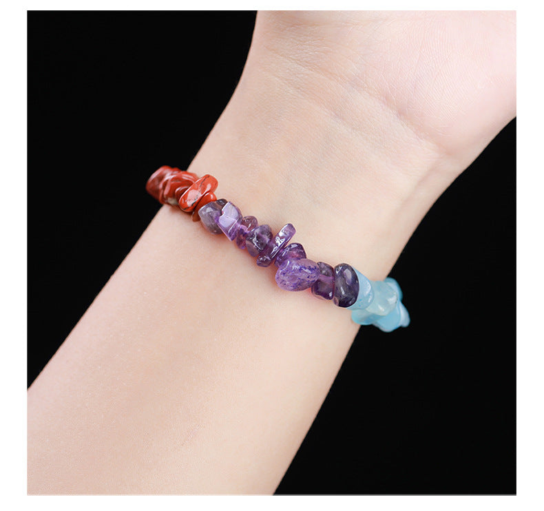 Crushed Stone Natural Crystal Bracelet – Irregular Beads