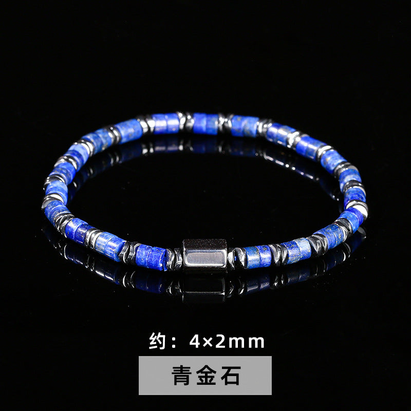 Black Stone & Yellow Tiger Eye Bracelet – Unisex