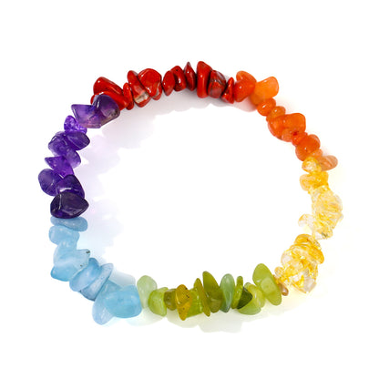 Crushed Stone Natural Crystal Bracelet – Irregular Beads