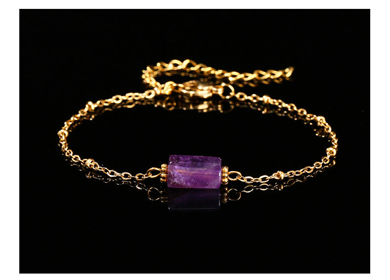 Faceted Jade Crystal Bracelet – Stainless Steel