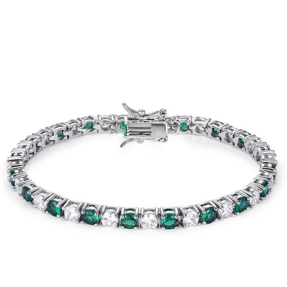 Colorful Zircon Tennis Chain Bracelet for Women