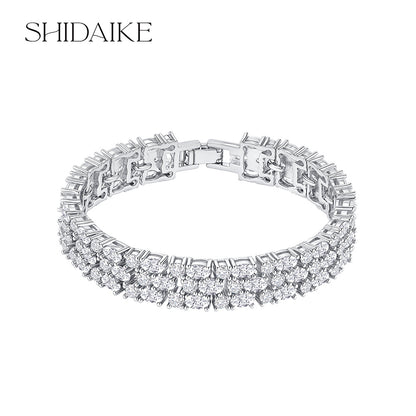 Colorful Zircon Inlaid Bracelet – Luxury Look