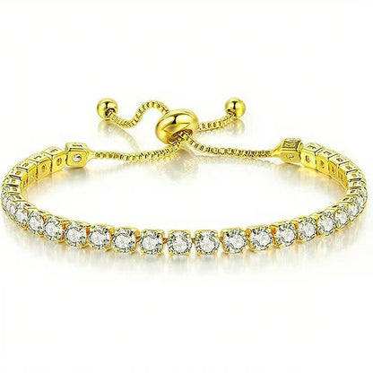 Colorful Zircon Tennis Bracelet Set – White Gold Finish