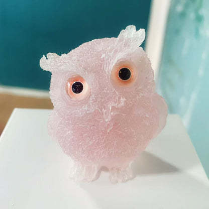Hot Item Cute Owl Crystal Stone Home Decor Handicraft Decoration Gift Home Decor