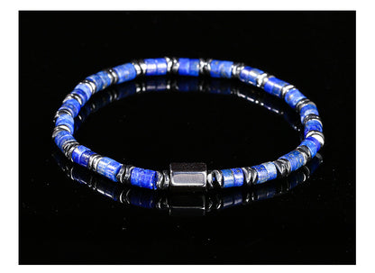 Black Stone & Yellow Tiger Eye Bracelet – Unisex