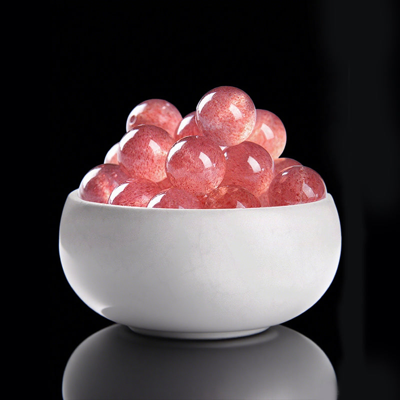 Natural Strawberry Quartz Double Circle Bracelet – Elegant Women’s Jewelry