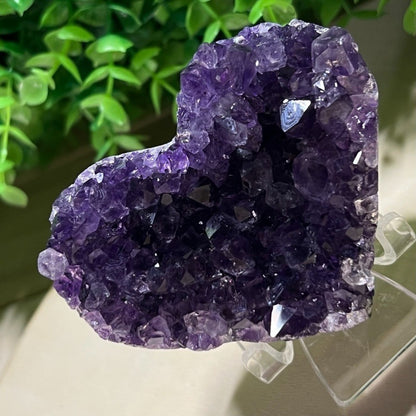 ✅Natural Uruguay Amethyst Cluster Amethyst Cave Heart-Shaped Raw Stone Mineral Specimen for Ornamental Use