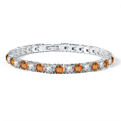 Full Rhinestone Tennis Bracelet – Hip-Hop Style