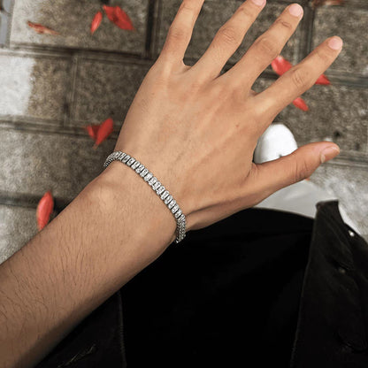 Titanium Steel Zircon Tennis Bracelet – Unisex