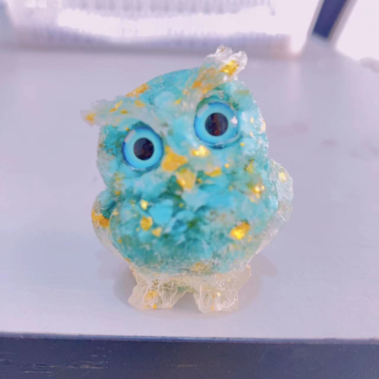 Hot Item Cute Owl Crystal Stone Home Decor Handicraft Decoration Gift Home Decor