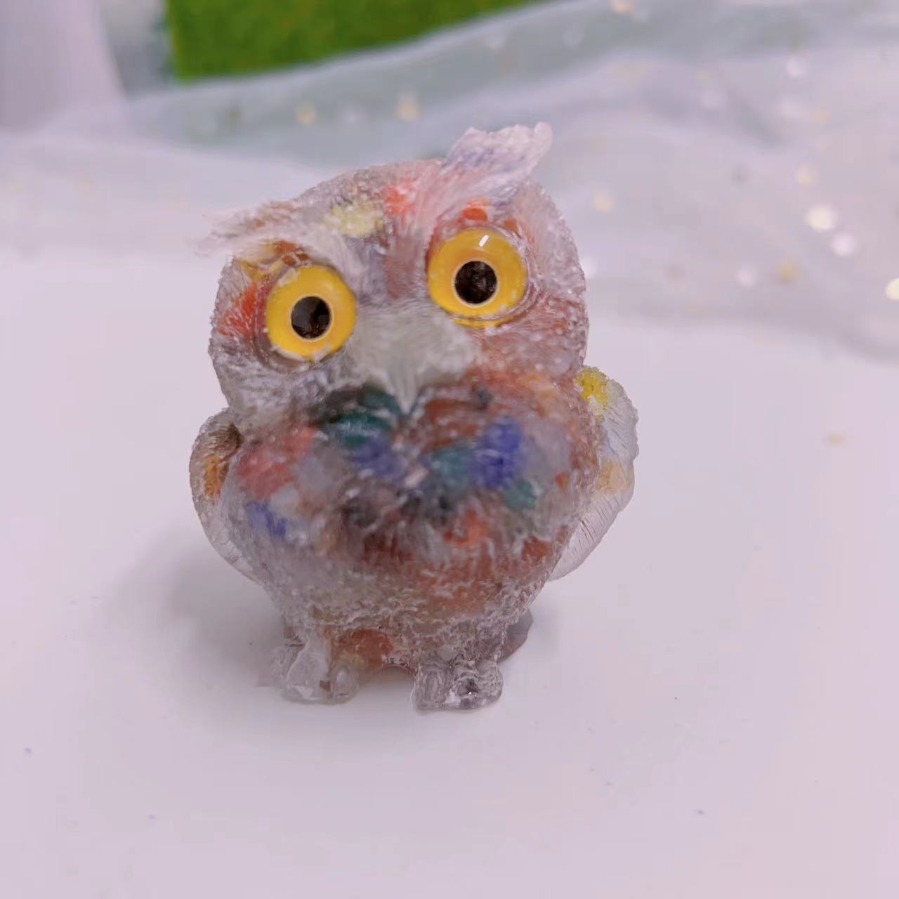 Hot Item Cute Owl Crystal Stone Home Decor Handicraft Decoration Gift Home Decor