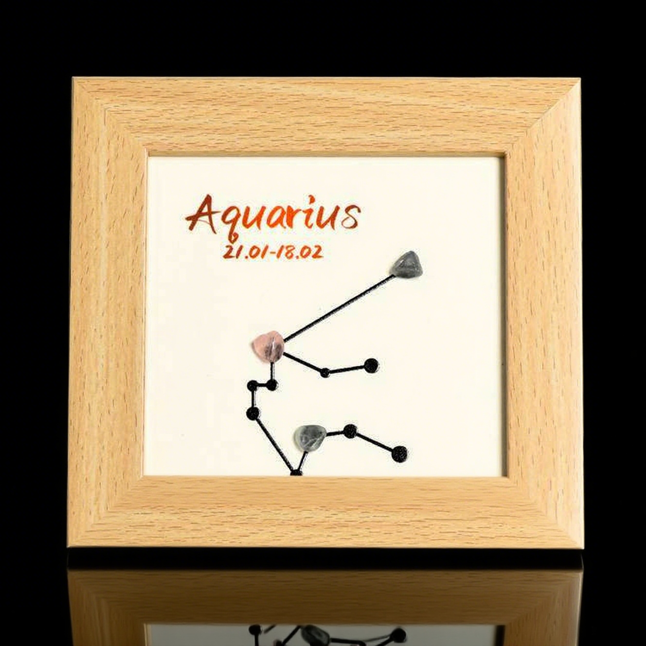 Zodiac Raw Crystal Decorative Frame