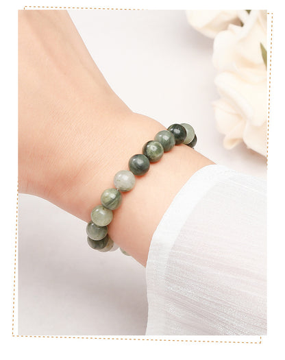 Green Serpentine Crystal Bracelet – Minimal Style
