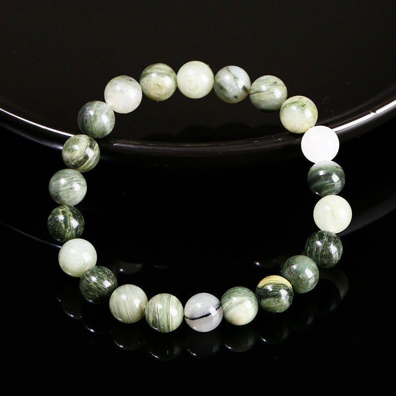 Green Serpentine Crystal Bracelet – Minimal Style