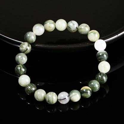 Green Serpentine Crystal Bracelet – Minimal Style