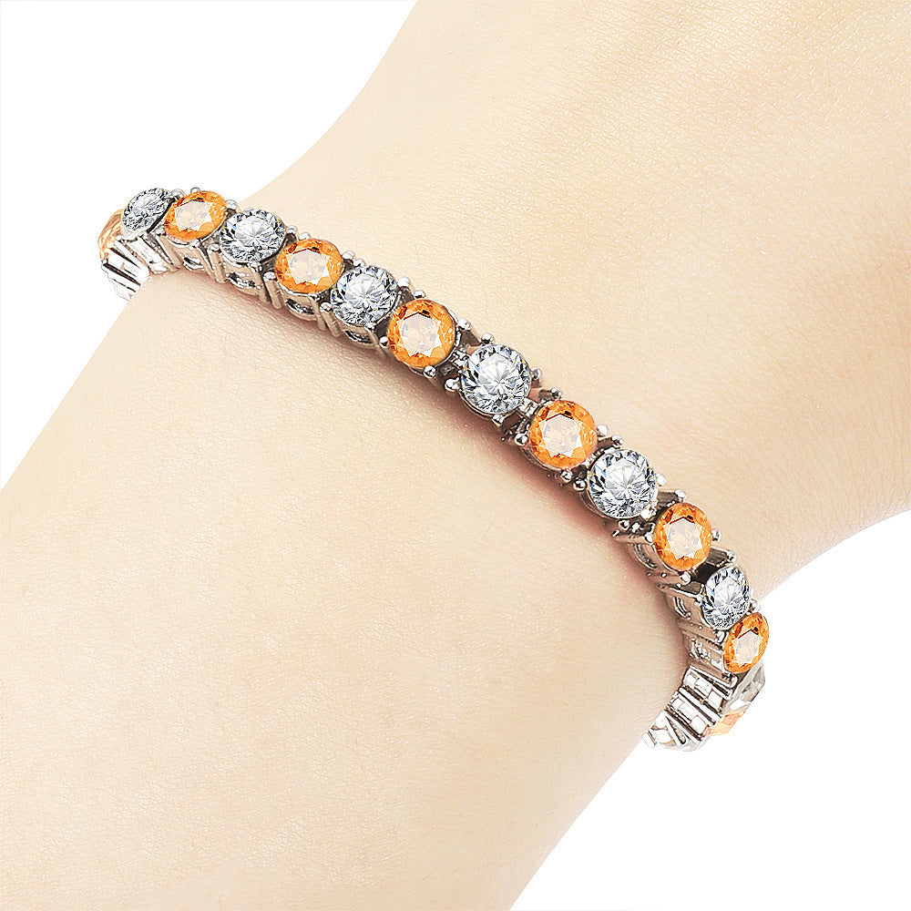 Full Rhinestone Tennis Bracelet – Hip-Hop Style