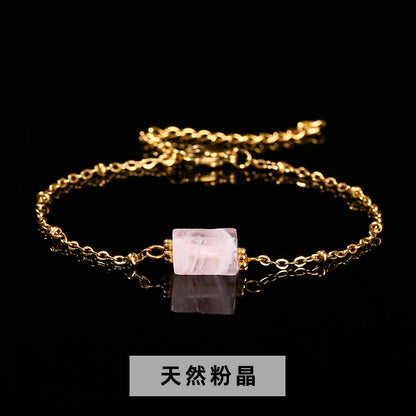 Faceted Jade Crystal Bracelet – Stainless Steel