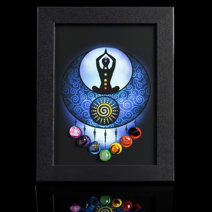 Seven Chakra Crystal Frame Cabinet (Human ,Sun & Moon)