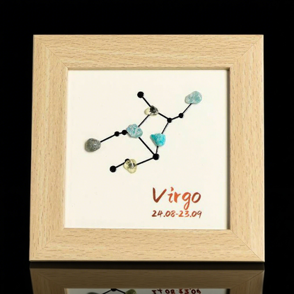 Zodiac Raw Crystal Decorative Frame