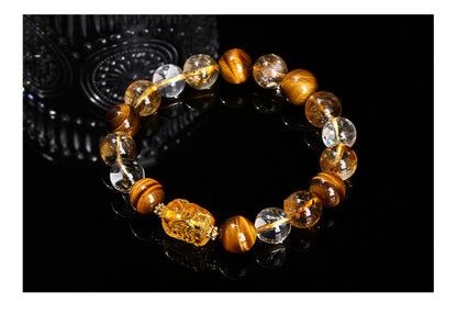 5A Yellow Tiger Eye Pixiu Bracelet – Wealth Style