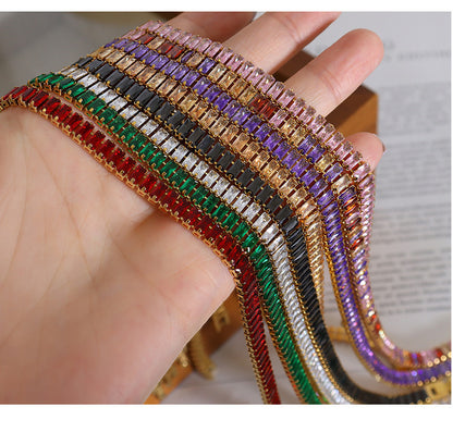 Hip-Hop Polka Dot Zircon Tennis Bracelet