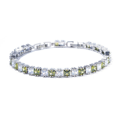 High-End Silver Zircon Bracelet – New Arrival