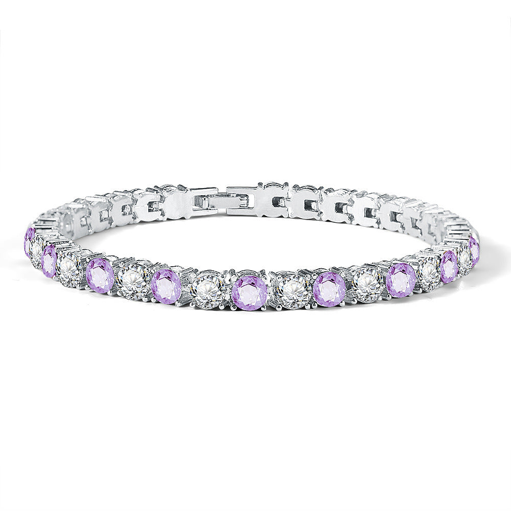 Full Rhinestone Tennis Bracelet – Hip-Hop Style