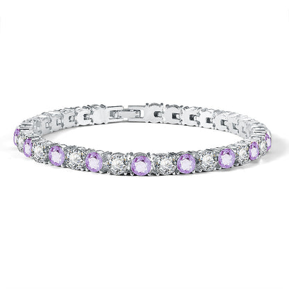 Full Rhinestone Tennis Bracelet – Hip-Hop Style