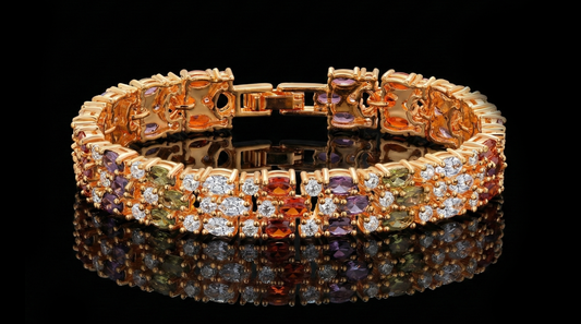 Colorful Zircon Inlaid Bracelet – Luxury Look