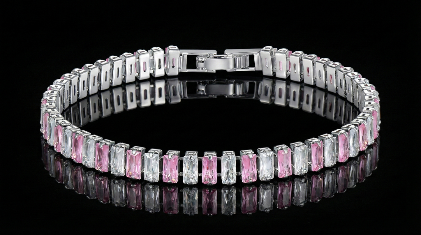 Hip-Hop Polka Dot Zircon Tennis Bracelet