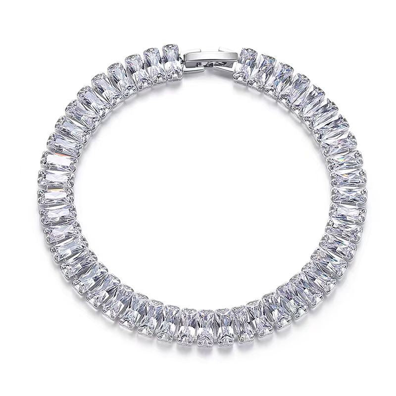 Titanium Steel Zircon Tennis Bracelet – Unisex
