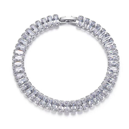 Titanium Steel Zircon Tennis Bracelet – Unisex