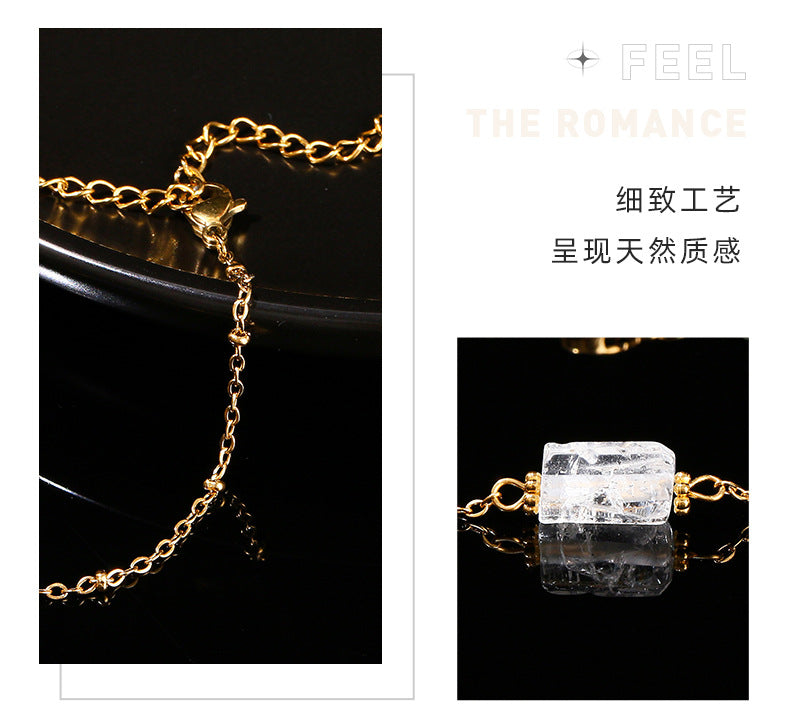 Faceted Jade Crystal Bracelet – Stainless Steel