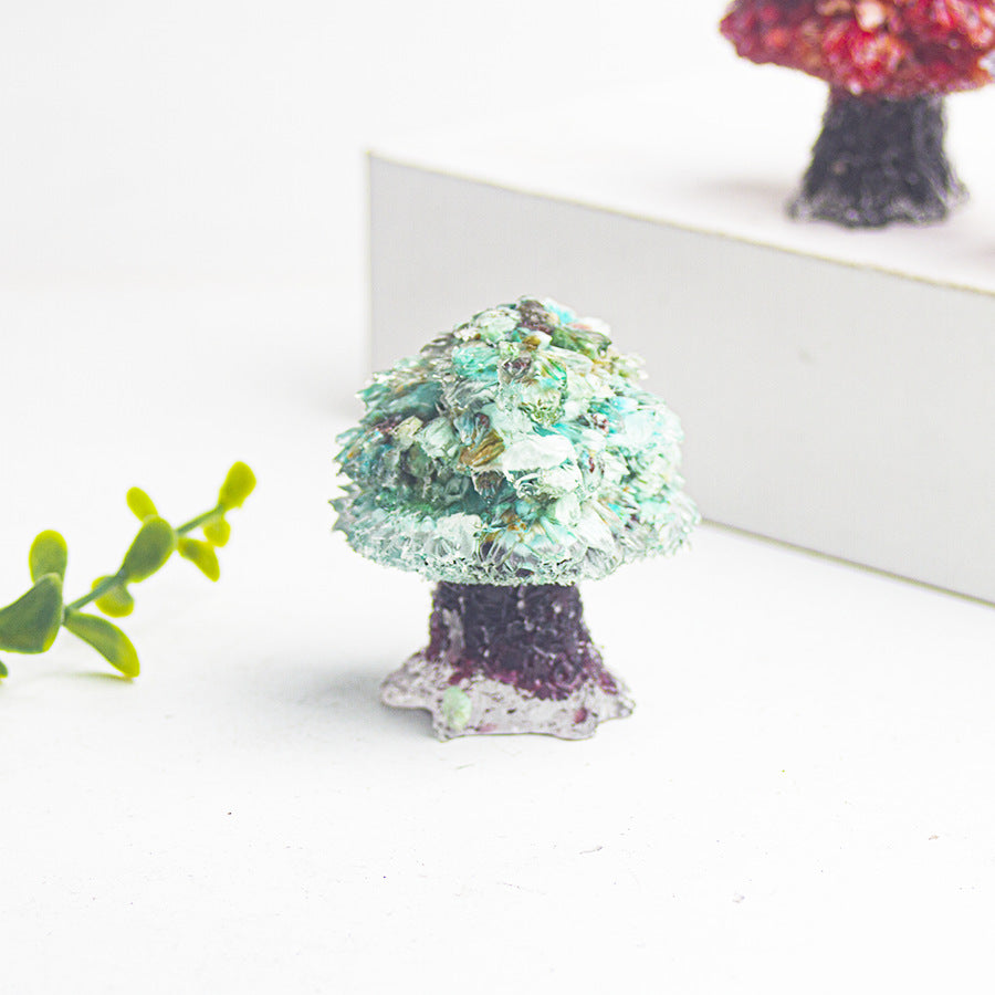 Creative Natural Crystal Stone Resin Small Tree Crystal Tree Money Tree Home Decoration Office Desktop Ornament