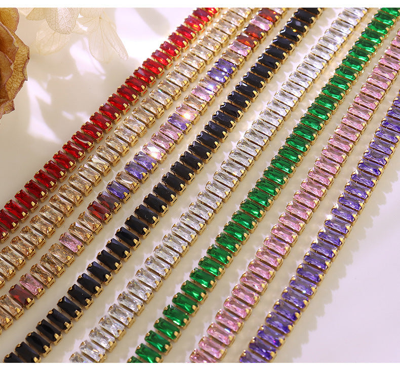 Hip-Hop Polka Dot Zircon Tennis Bracelet