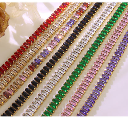 Hip-Hop Polka Dot Zircon Tennis Bracelet