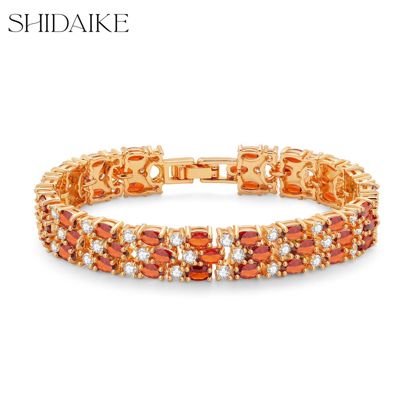 Colorful Zircon Inlaid Bracelet – Luxury Look