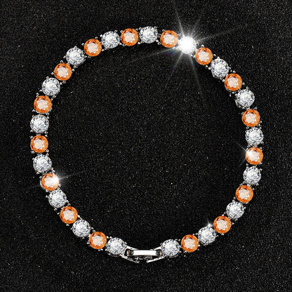 Full Rhinestone Tennis Bracelet – Hip-Hop Style