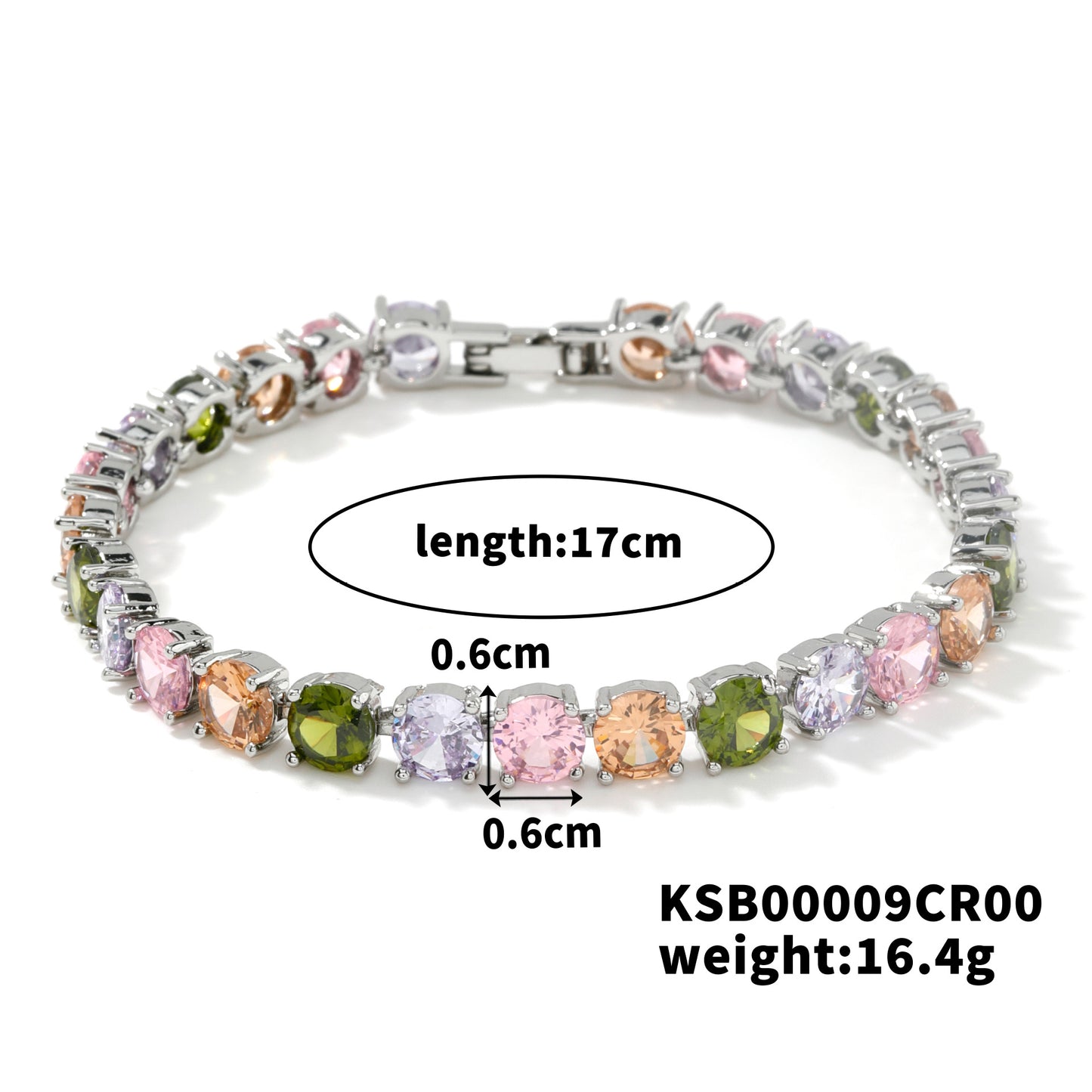 Candy Color Zircon Bracelet – Wedding Style