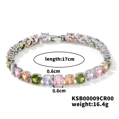 Candy Color Zircon Bracelet – Wedding Style