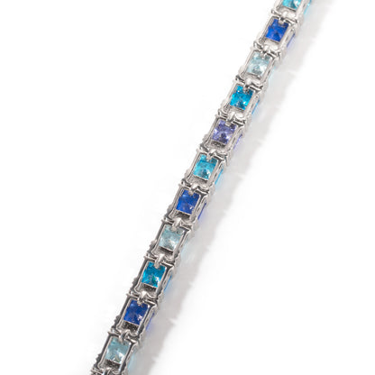 Blue Purple Gemstone Bracelet – Hip-Hop Style