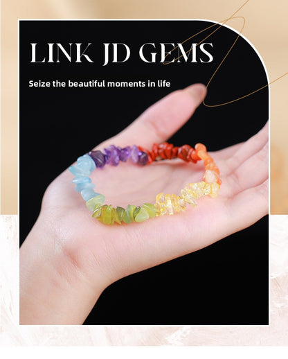 Crushed Stone Natural Crystal Bracelet – Irregular Beads