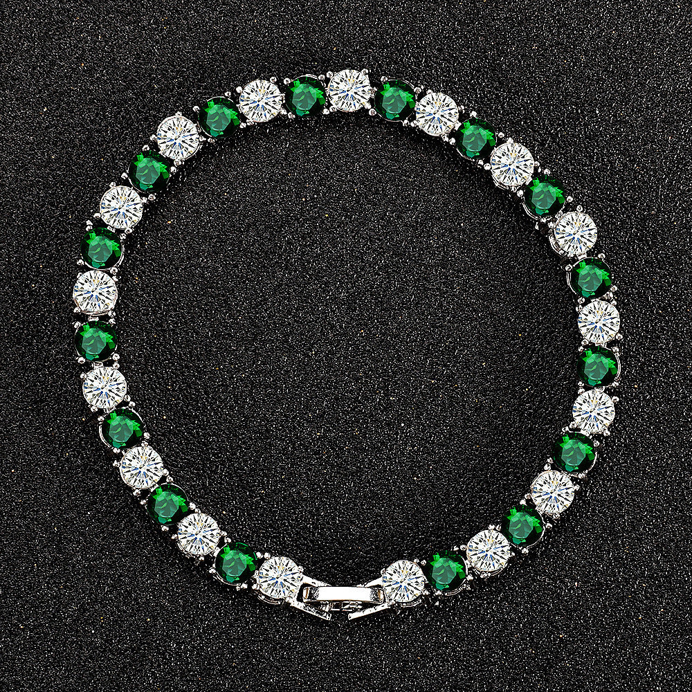 Full Rhinestone Tennis Bracelet – Hip-Hop Style