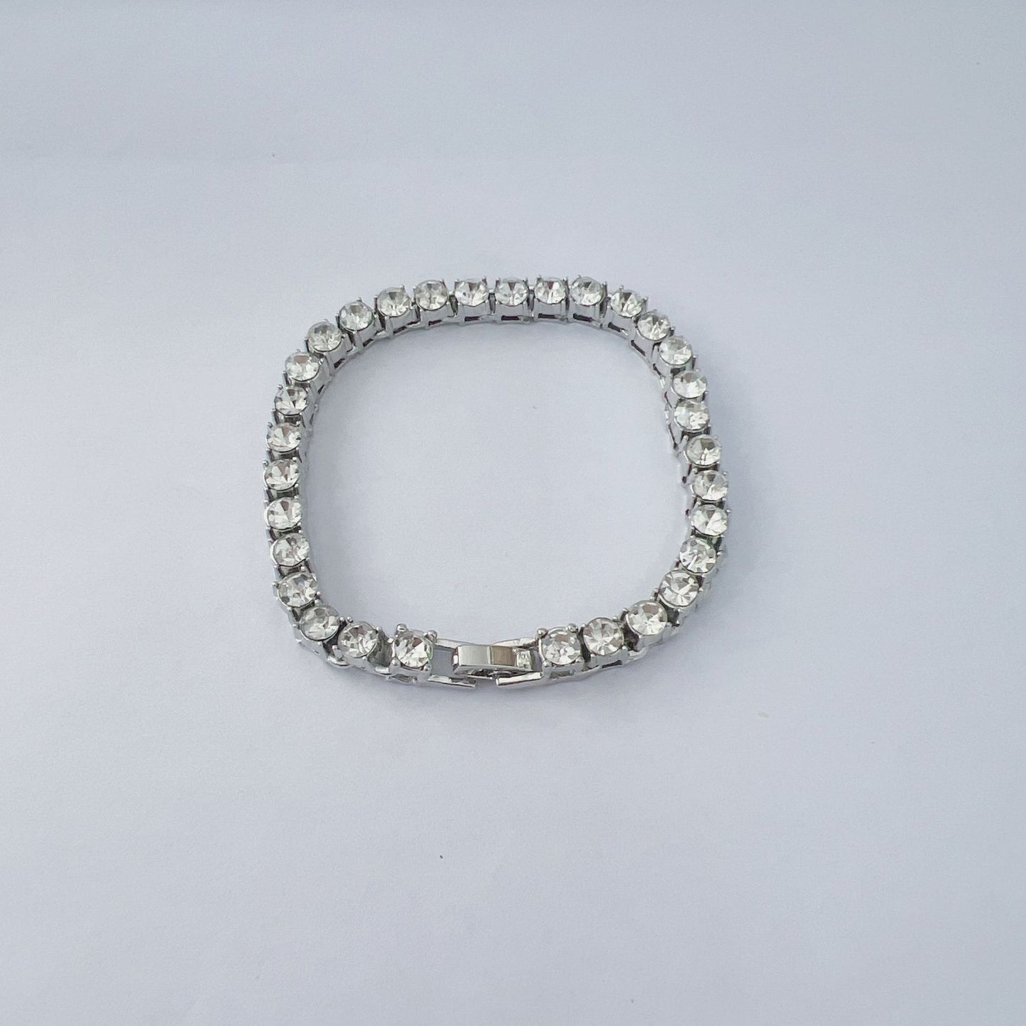 Full Rhinestone Tennis Bracelet – Hip-Hop Style