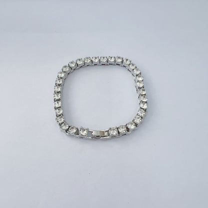 Full Rhinestone Tennis Bracelet – Hip-Hop Style