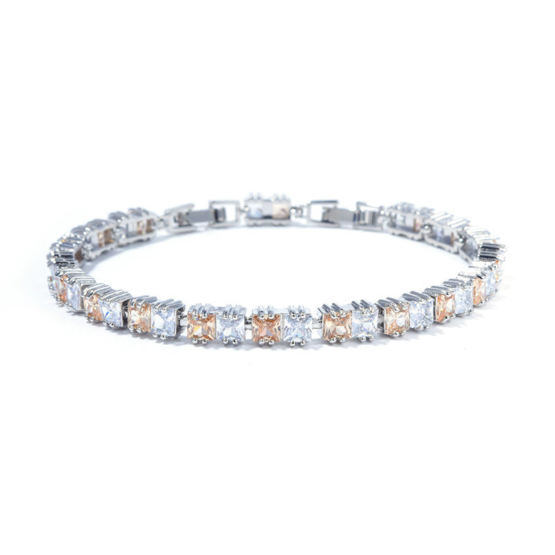 High-End Silver Zircon Bracelet – New Arrival