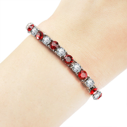 Full Rhinestone Tennis Bracelet – Hip-Hop Style