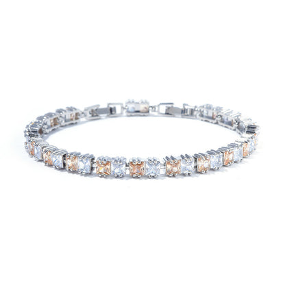 High-End Silver Zircon Bracelet – New Arrival